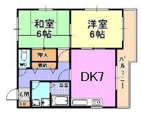 エクセル三条(2DK/1階)の間取り写真
