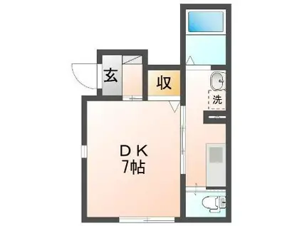 シャルマンハイム(1K/1階)の間取り写真