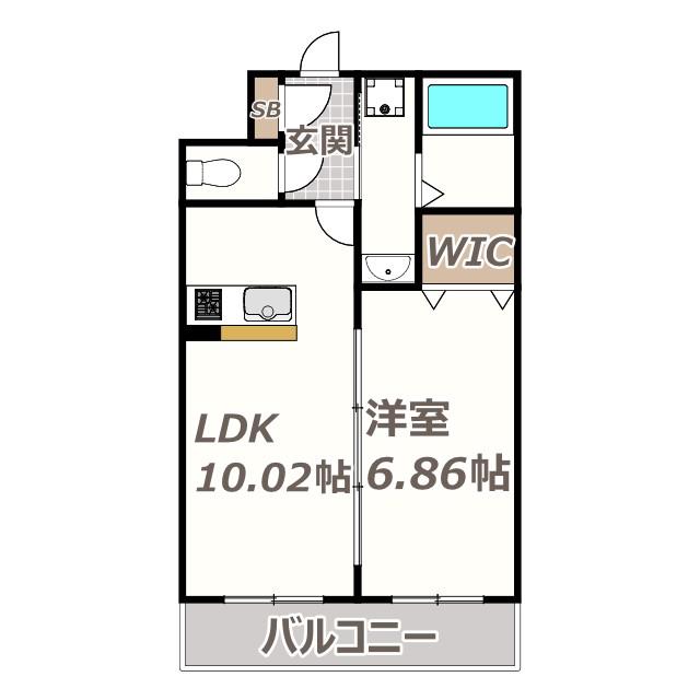 グレースショウエイ(1LDK/5階)の間取り写真