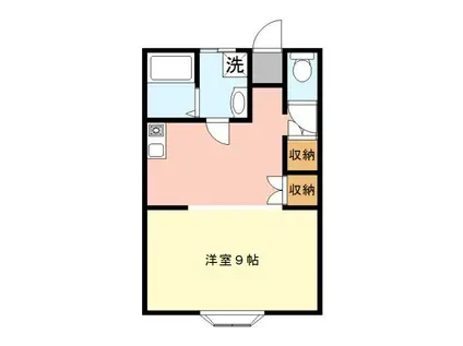 グリーンヒル唐沢(1DK/2階)の間取り写真