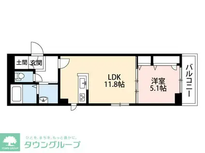 EXCELLMAISON MATSUDO(1LDK/2階)の間取り写真