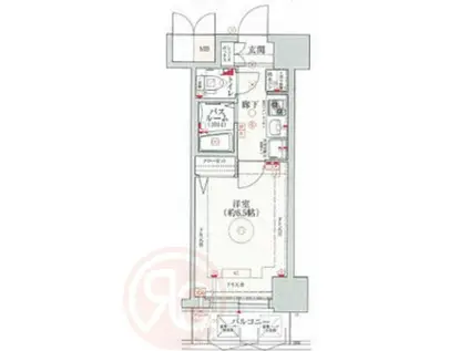 エステムコート大阪ベイエリア(1K/6階)の間取り写真