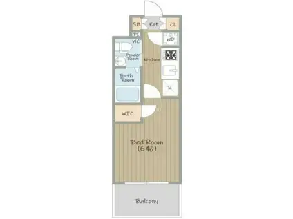 エスリード難波レジデンス(1K/3階)の間取り写真