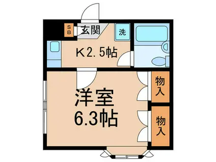 グランデ下北沢(1K/1階)の間取り写真