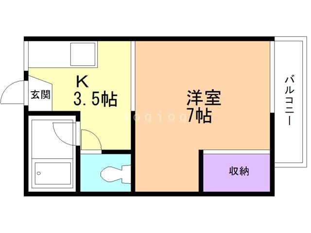 NOSTALGIA(1K/1階)の間取り写真