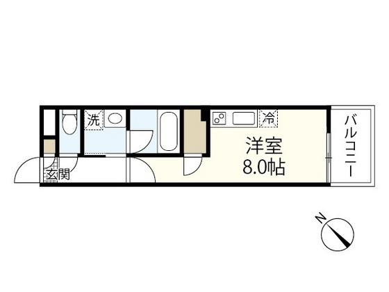 リフレスロイヤルシティIV(ワンルーム/3階)の間取り写真