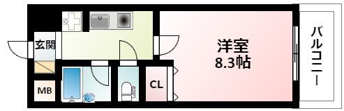 グレイス丸萬(1K/7階)の間取り写真