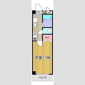 クレアール雅(1K/1階)の間取り写真