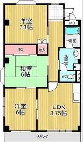リバティーヒル乗鞍(3LDK/1階)の間取り写真