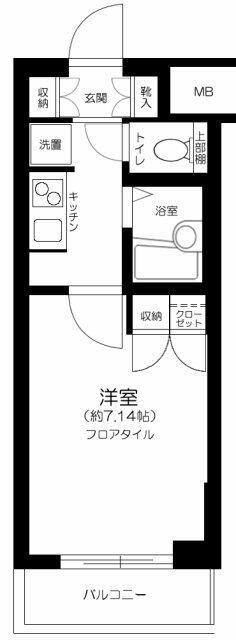 エクセリア池袋ウエスト(1K/12階)の間取り写真