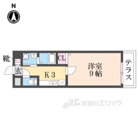 CLAIR ITOKEN(1K/1階)の間取り写真