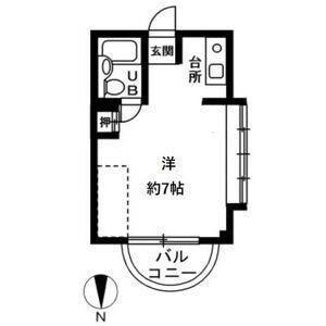 コスモ78(ワンルーム/2階)の間取り写真