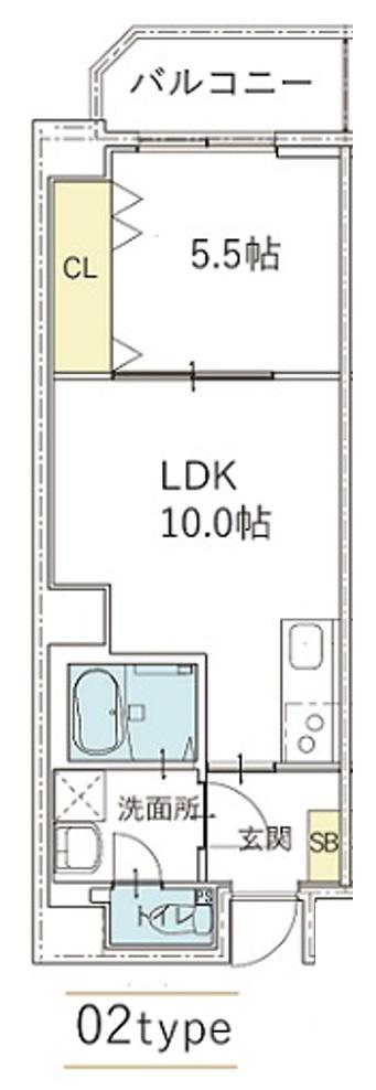 LIEN FORT(1LDK/7階)の間取り写真