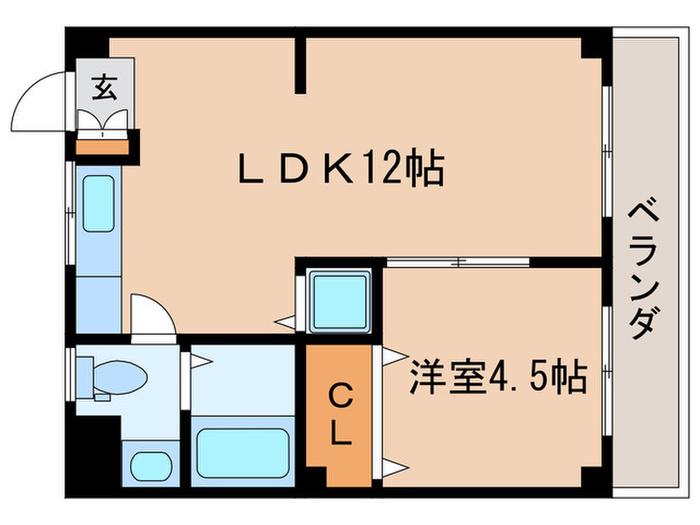 第2グリーンマンション(1LDK/2階)の間取り写真