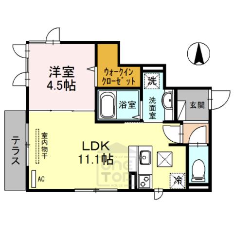 モンシェモワ(1LDK/2階)の間取り写真