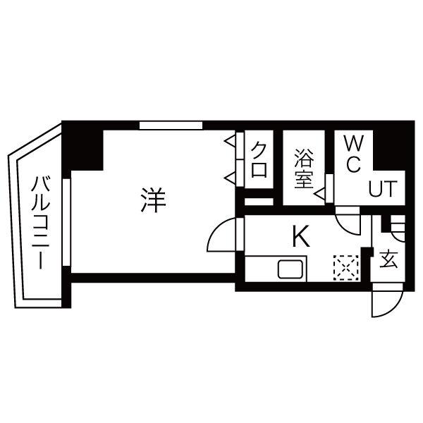 LUXE十三東(1K/7階)の間取り写真