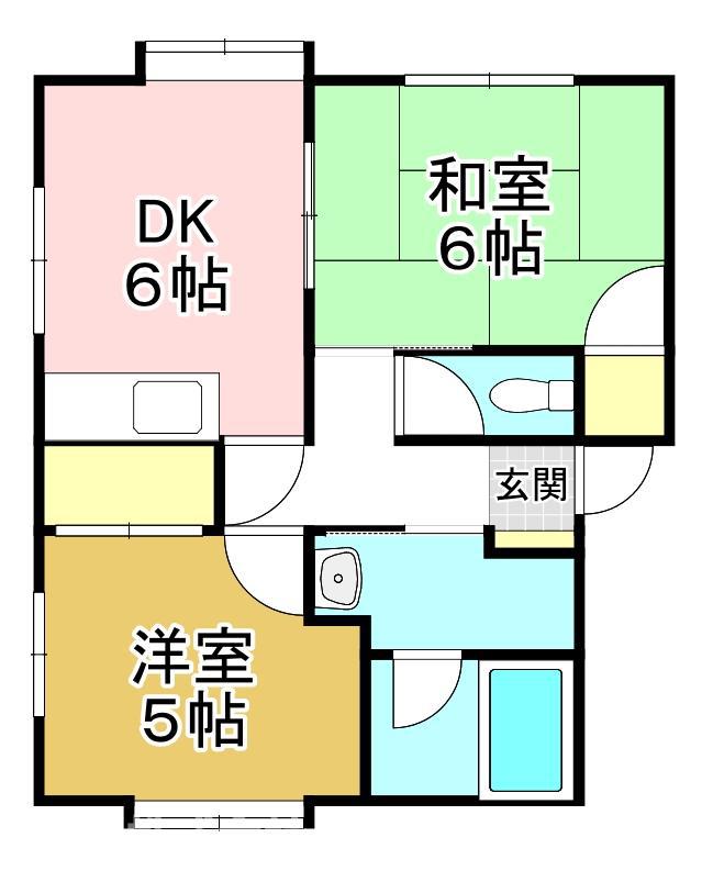 WIRA MISHA(2DK/1階)の間取り写真