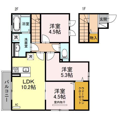 メゾンド・和(3LDK/2階)の間取り写真