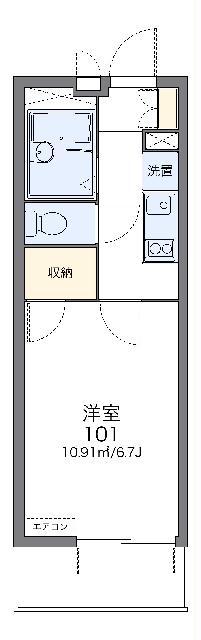 レオパレスフィロソフィア(1K/2階)の間取り写真