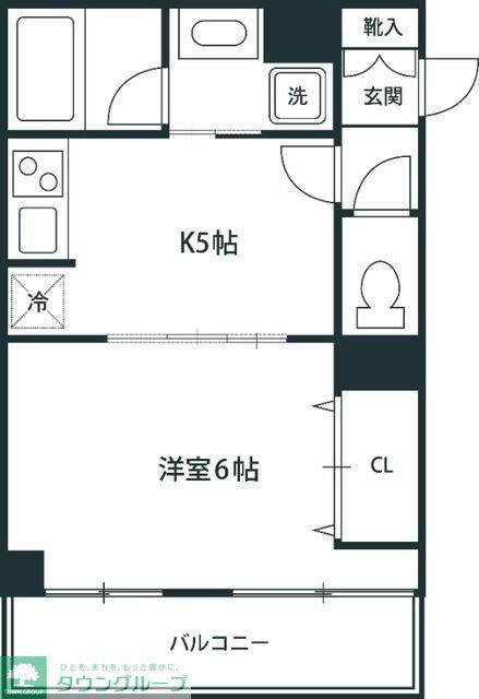 ワコーレ千住マンションA棟(1K/2階)の間取り写真
