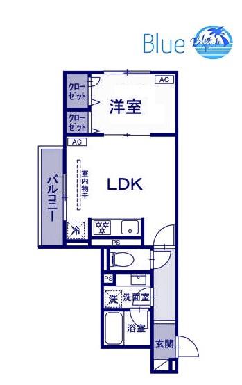 カルニュ(1LDK/1階)の間取り写真