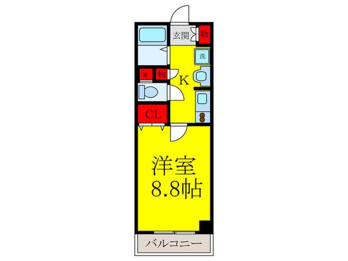 CORAZON PALACIO(1K/6階)の間取り写真