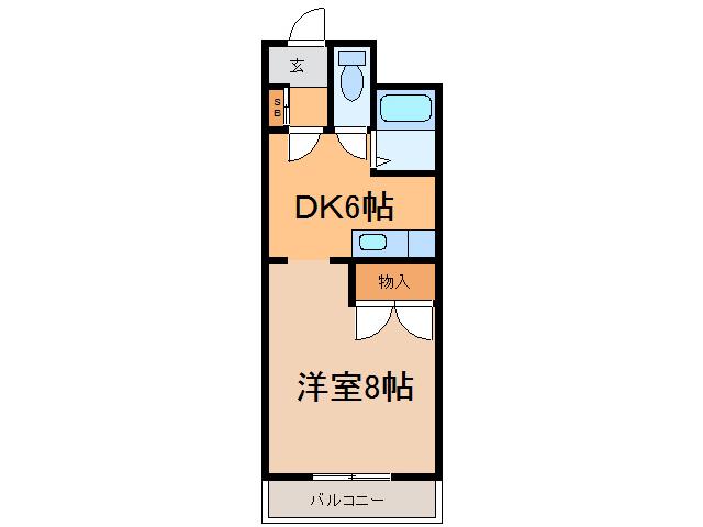 NEW GREEN18(1DK/1階)の間取り写真