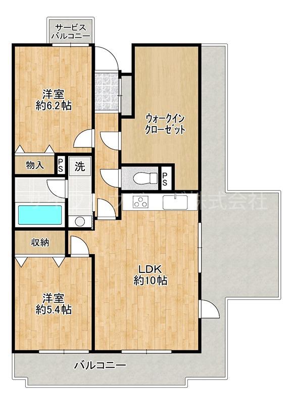 葵コーポ蕨III(2LDK/1階)の間取り写真