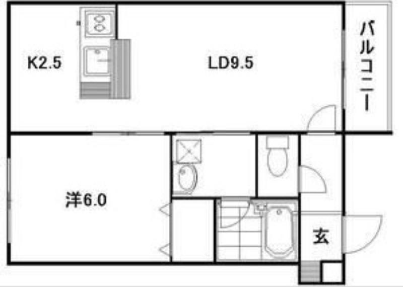 ディアクオーレ42(1LDK/1階)の間取り写真
