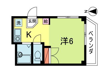FLAT44(1K/3階)の間取り写真