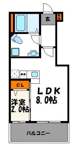 グランフォーレ大名プレミア(1LDK/10階)の間取り写真