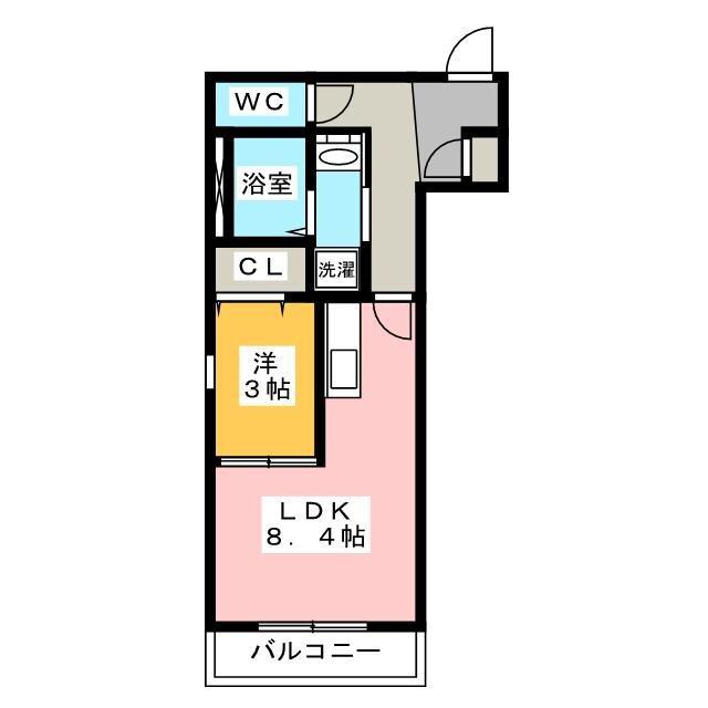 LECOCON岐阜I(1LDK/1階)の間取り写真