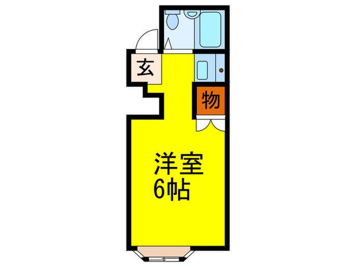 ハイツ伊藤(ワンルーム/2階)の間取り写真