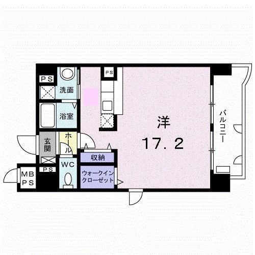 ラ・ペジーブル新町(ワンルーム/7階)の間取り写真