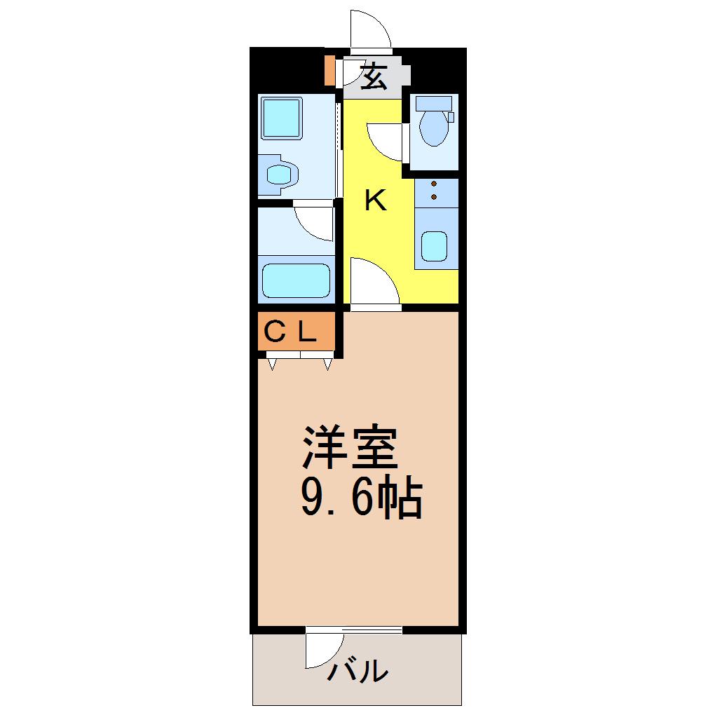 IARIM新瑞橋(1K/1階)の間取り写真