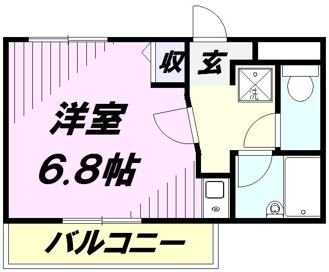 モンシャトー参番館(ワンルーム/3階)の間取り写真