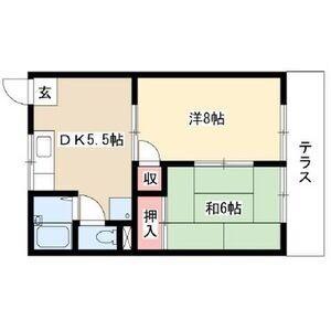 アネックス鬼頭(2DK/1階)の間取り写真