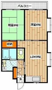 スカイコート21参番館(2LDK/1階)の間取り写真