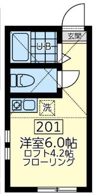 ピッコロカーサ ユナイト(ワンルーム/2階)の間取り写真