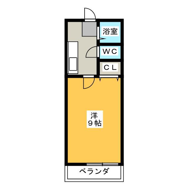 エクセランI(1K/2階)の間取り写真