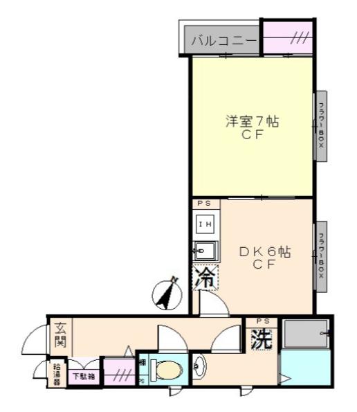 ガーデンコート小茂根(1DK/1階)の間取り写真