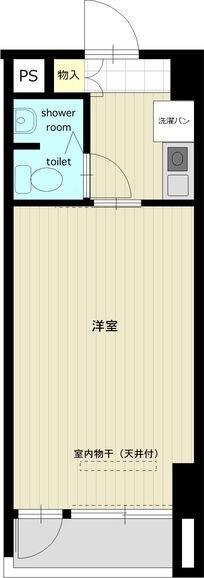 エクセレント中道(1K/7階)の間取り写真