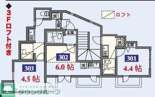 ラ・ヴィータ高円寺(ワンルーム/3階)の間取り写真