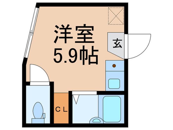 アーバンプレイス代官山(ワンルーム/1階)の間取り写真