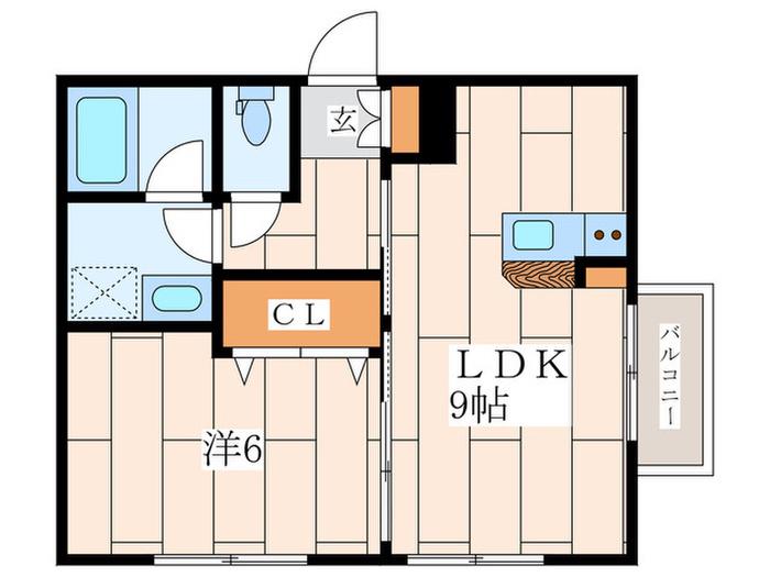 グランショア鎌倉(1LDK/1階)の間取り写真