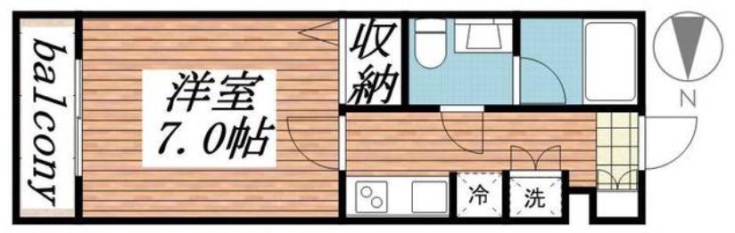 スパシエカステール横浜吉野町(1K/6階)の間取り写真