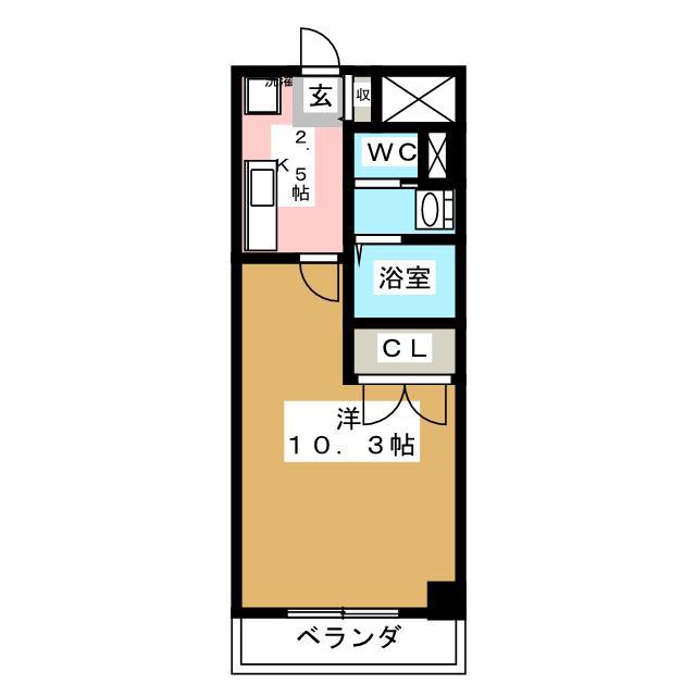 アイリーSEVEN COURT(1K/3階)の間取り写真