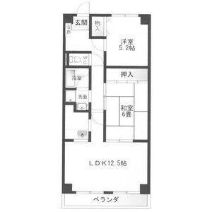 メルベーユ鎌須賀(2LDK/2階)の間取り写真