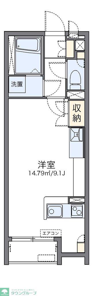 レオネクストニューオータム(ワンルーム/1階)の間取り写真