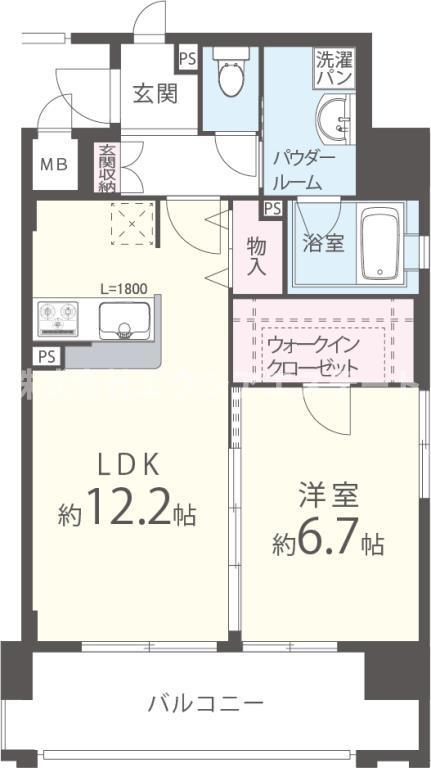 TOMODOAL北梅田(1LDK/3階)の間取り写真